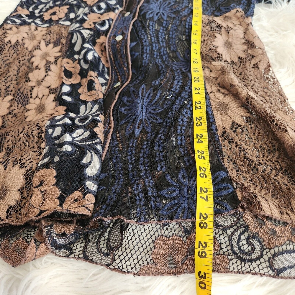 John Mark Womens Patchwork Button‎ Up Tunic Top S… - image 10